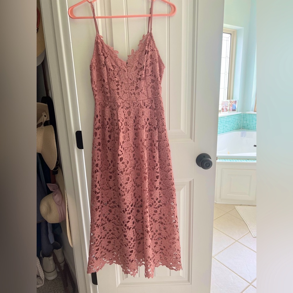 Astr the label lace dress - blush - size small